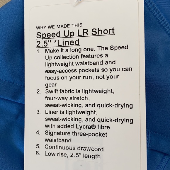 ❤️ Lululemon Speed Up Low-Rise Lined Short 2.5" Blue Nile Size 8 NWT - Picture 7 of 16